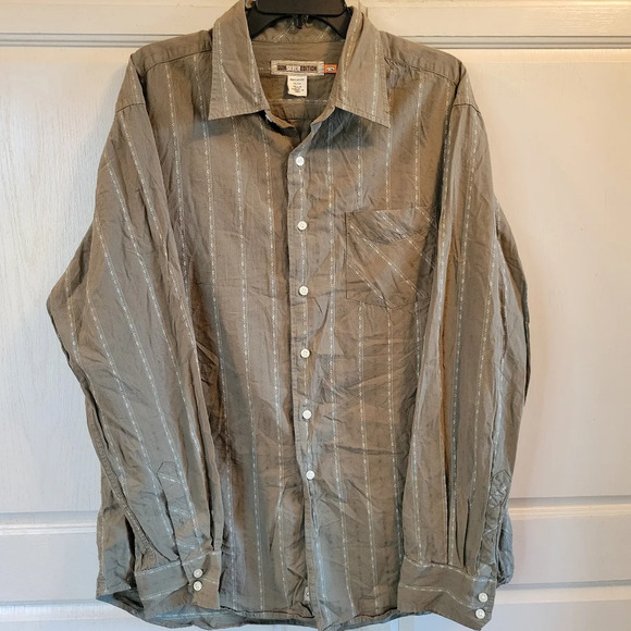 Quicksilver Edition Long Sleeve Button Down Shirt - Picture 1 of 6